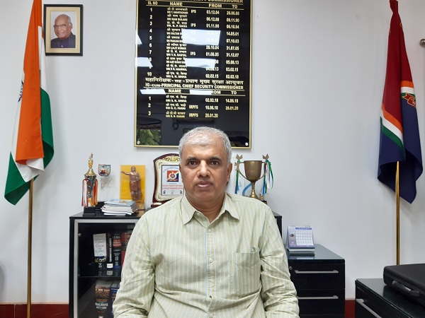 D.B. Kasar, IG and Principal Security Commissioner in his office at the headquarters of South Eastern Railway in Kolkata’s Garden Reach (Photo; Maeeshat)