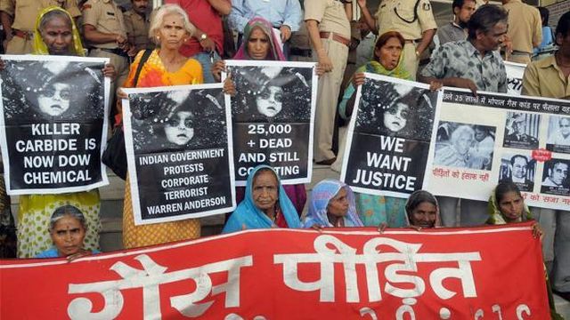Bhopal gas tragedy protest