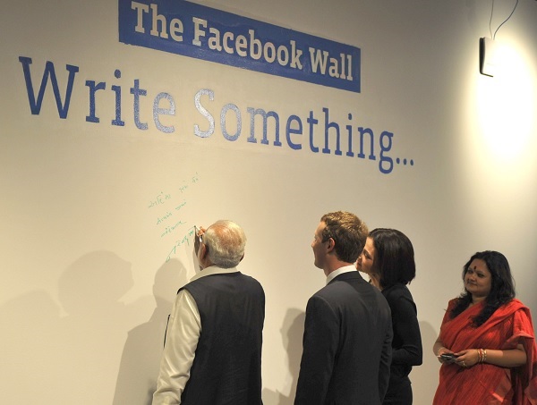 Prime Minister,Narendra Modi with the Facebook Chairman and CEO, Mark Zuckerberg, at Facebook HQ, in San Jose, California
