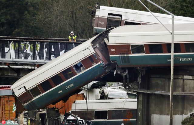 Six killed, 22 hurt Washington state's train derailment