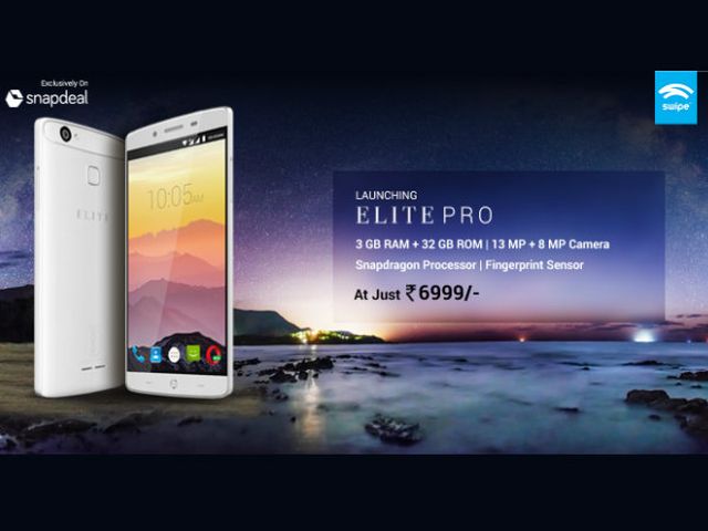 Swipe launches 'ELITE Pro' smartphone at Rs 6,999