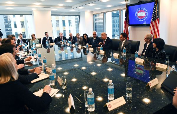 Trump meets with top US tech executives