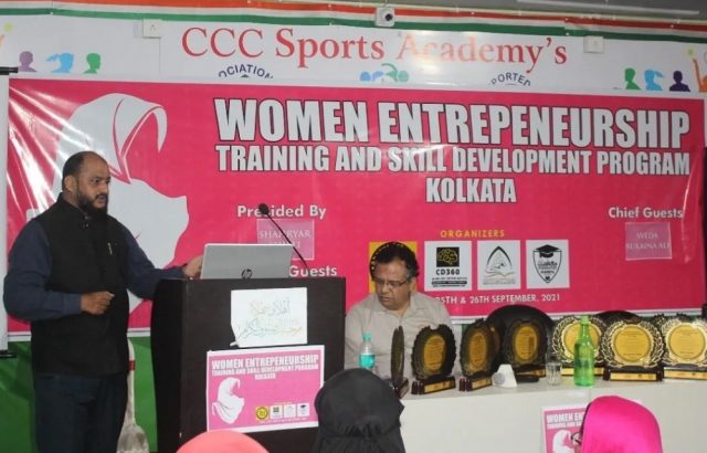 Danish Reyaz during training at Women Entrepreneurship Training and Skill Development Programme in Kolkata