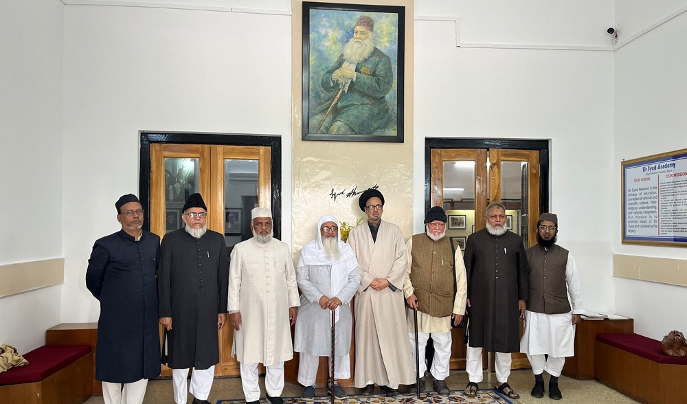 The clerics who took part in the meeting posing for a photograph.