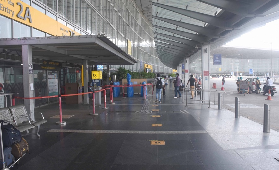 Kolkata: NSCBI Airport looks deserted during the lockdown on Coronavirus pandemic in Kolkata on 16 May, 2021. (Photo: Kuntal Chakrabarty/ IANS)