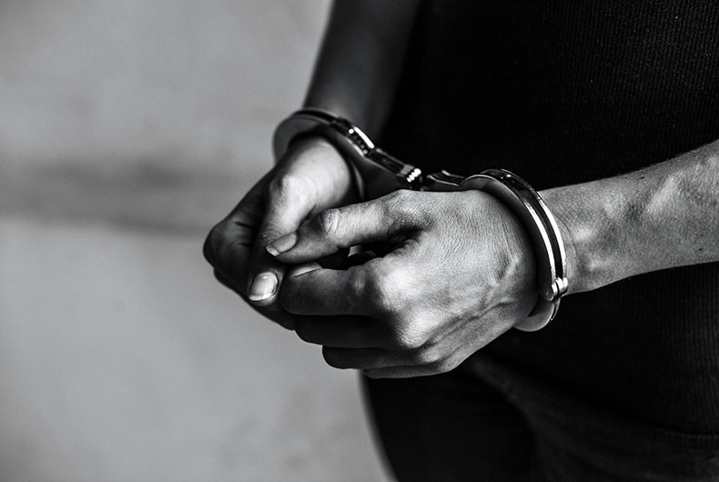 Crime Handcuff. (Credit : Raj Kumar Nandvanshi)