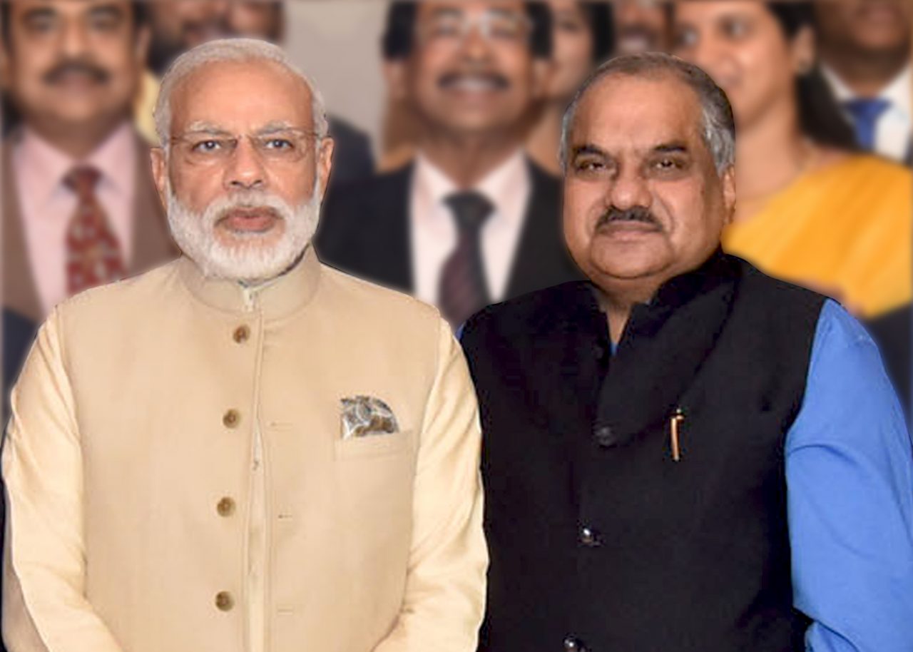 Hassan Chougule with PM, Narender Modi