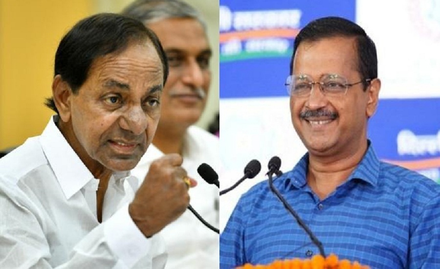 KCR, Kejriwal teaming up for anti Cong opposition front.