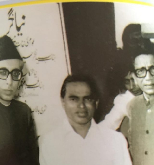 Syed Muzaffar Hussain father Nazar Hussain with Bala Sahab Thakre and Ghulam Mahmood Banatwala