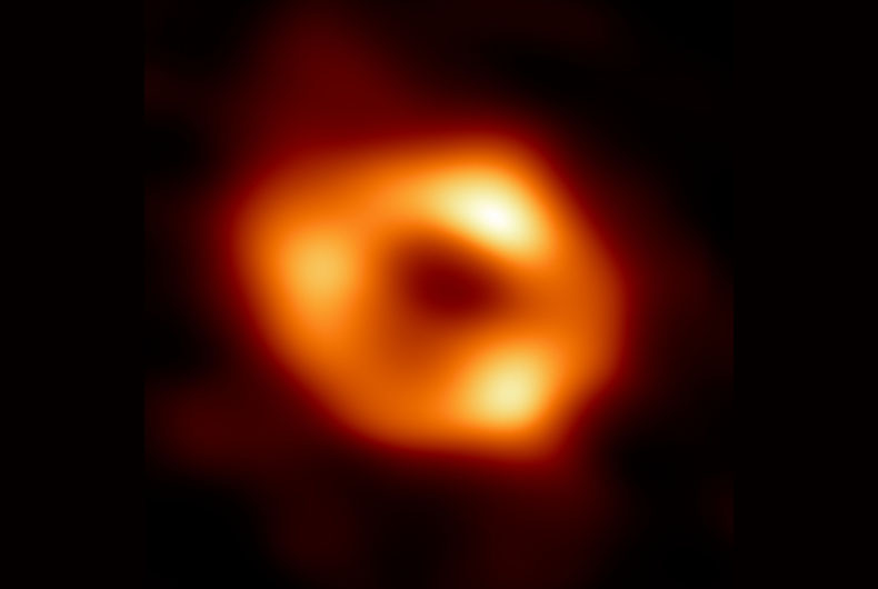 supermassive black hole in centre of Milky Way revealed(Credit: EHT Collaboration)