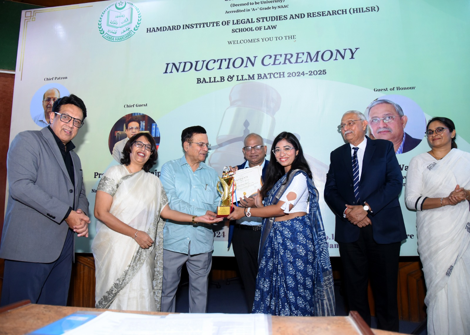 Hamdard Institute of Legal Studies and Research, Jamia Hamdard, Hosted the Induction Ceremony for New Batch- 2024 of B.A. LLB and LLM Students.